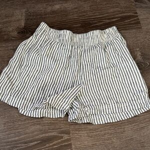 Striped Gray and White Shorts